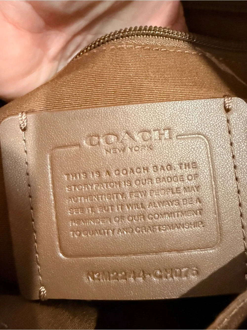 COACH Signature Jacquard Crossbody Bag Brown Tan Orange Logo Strap